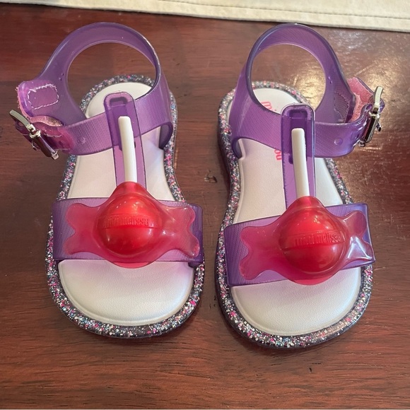 Mini Melissa Purple and Red Kids Sandals - Picture 5 of 10